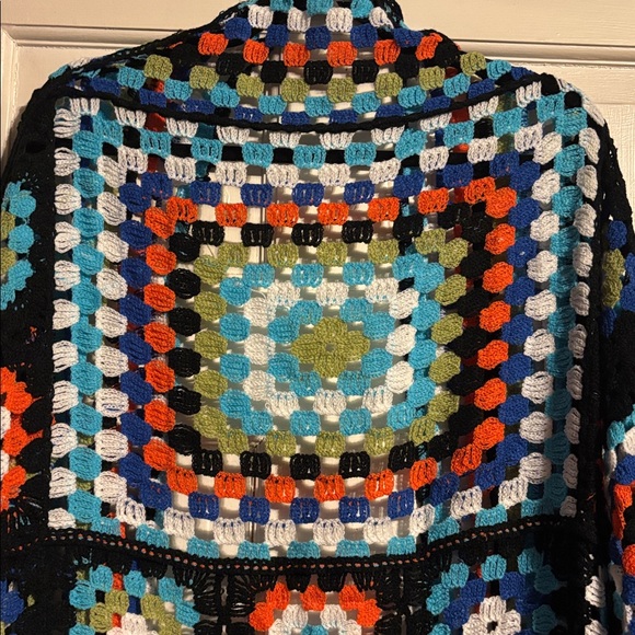 POL granny square full length Crochet Cardigan - Picture 3 of 8